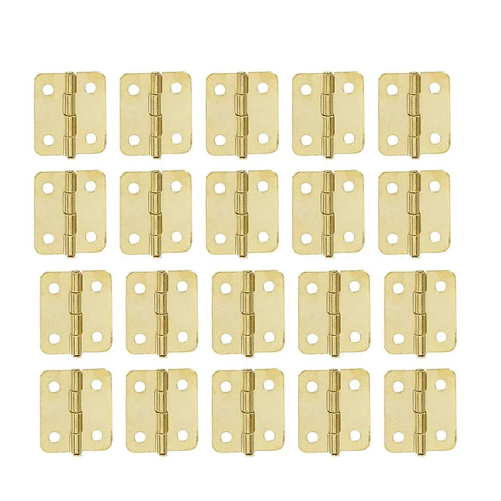 50Pcs Gold Cabinet Hinge for Dollhouse Furniture (16x13mm)