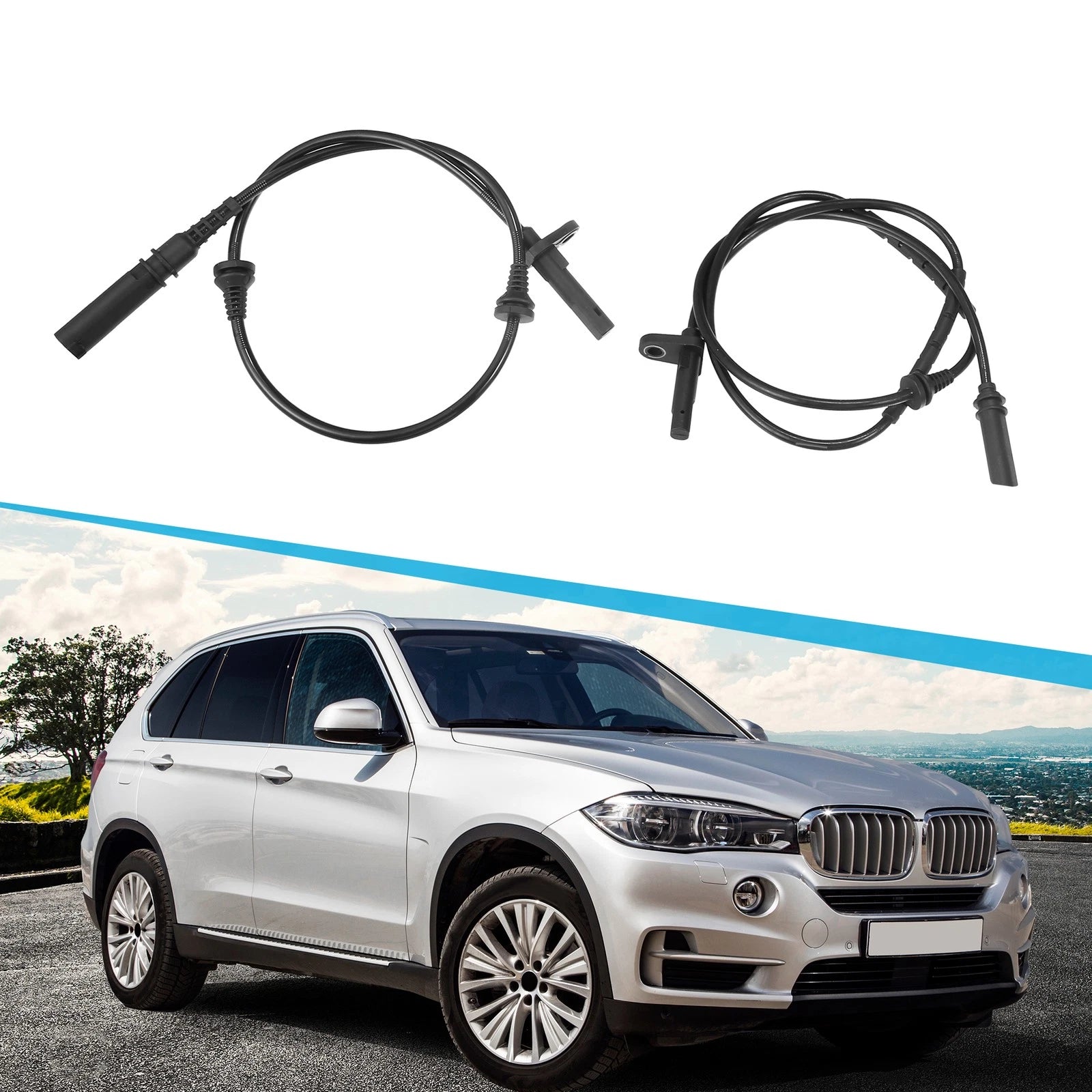 ABS Wheel Speed Sensor Set Front Rear Left Right for BMW X5 (2014–2018)