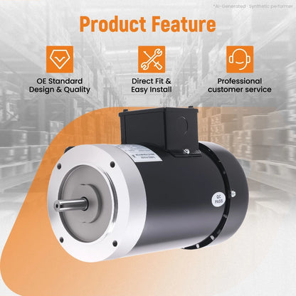 3 HP 3 Phase Electric Motor 230/460 Volt 56C Frame 3450 RPM