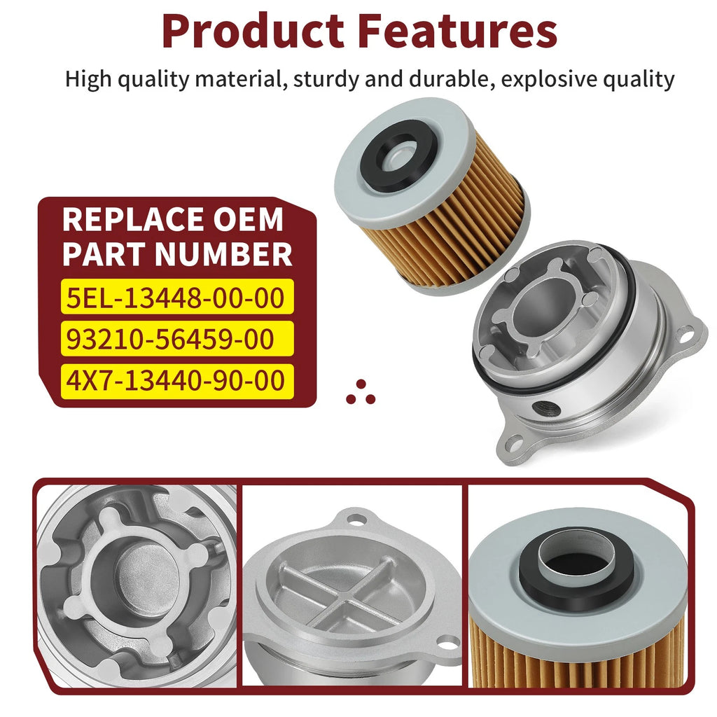 Oil Filter & Cover & O-Ring for Yamaha V Star 1100 Silverado (2002–2009)