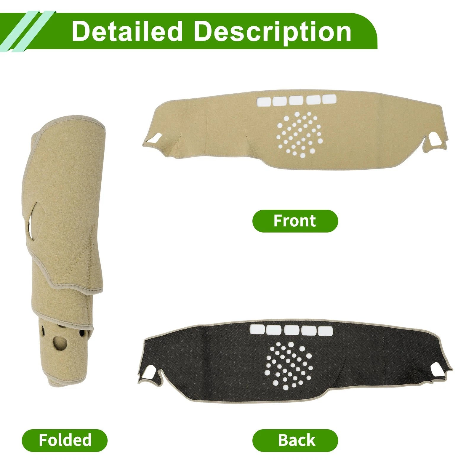 Dashboard Cover for Mercedes-Benz E-Class (2017–2021) Polyester Beige 1 Pc