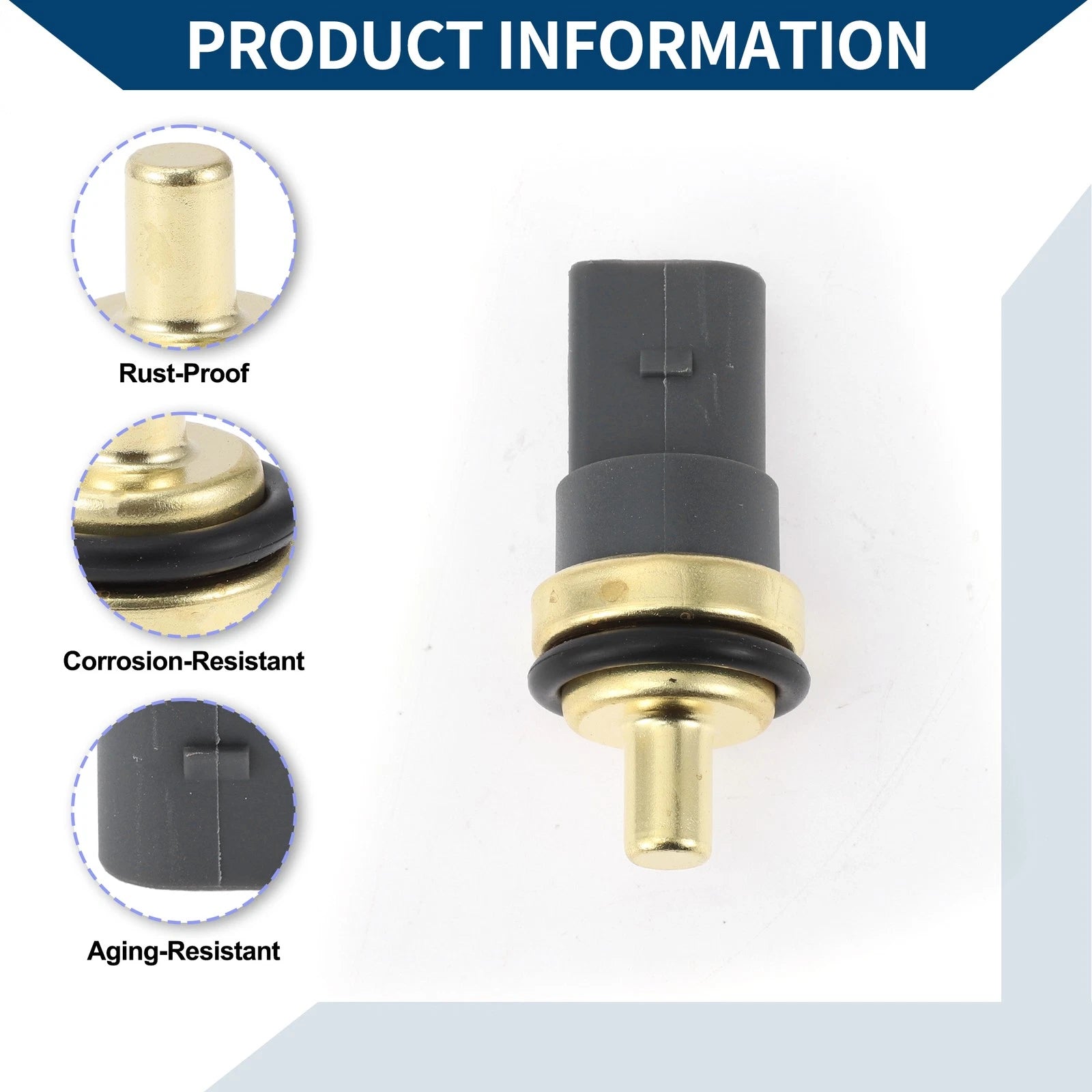 Engine Coolant Temperature Sensor 06A919501B for Audi A3 (2006–2015)