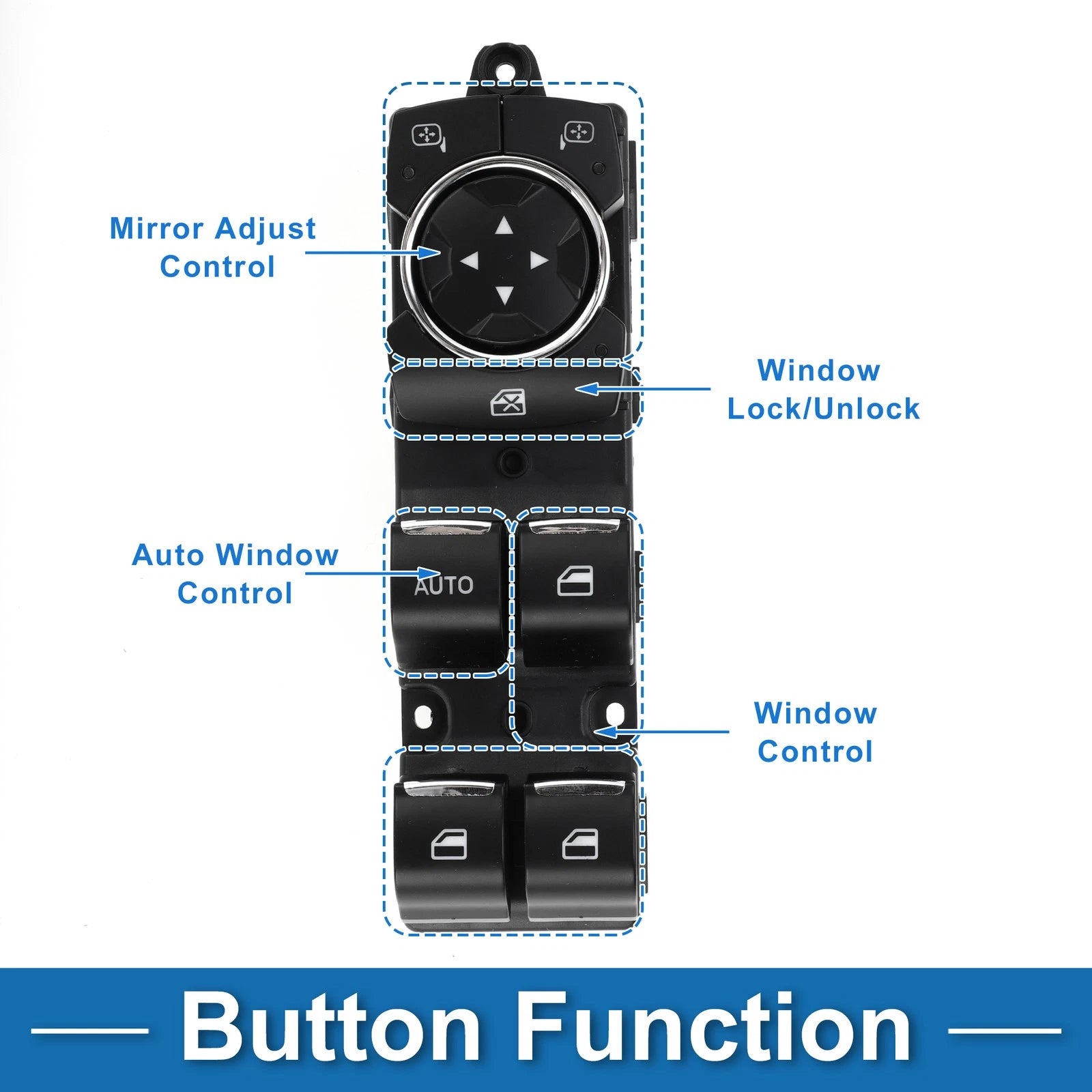 Passenger Side Power Window Switch for Ford Escort Window Control (1980–2000)