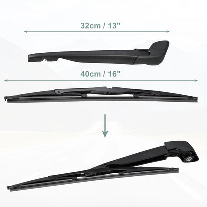 Rear Back Windshield Wiper Blade Arm Set for Volvo V40 (1996–2004)