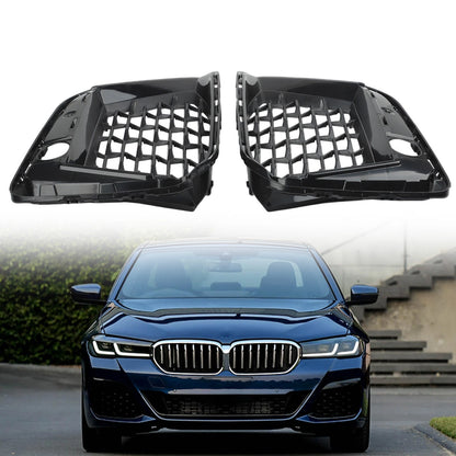 Front Pair Bumper Lower Grille Black ABS for BMW 5 Series G30 (2021)
