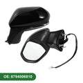 Left Side Door Mirror Replacement for Toyota Camry Manual Folding Gloss Black (2012–2018)