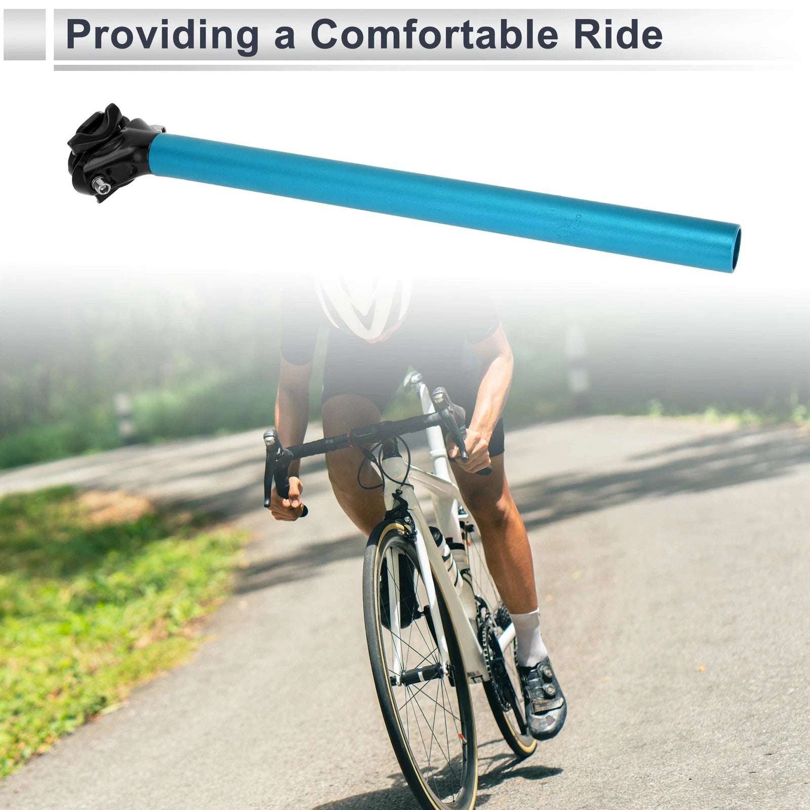 Seat Post 27.2x400mm Adjustable Angle Replacement for Bike (2005–2015)