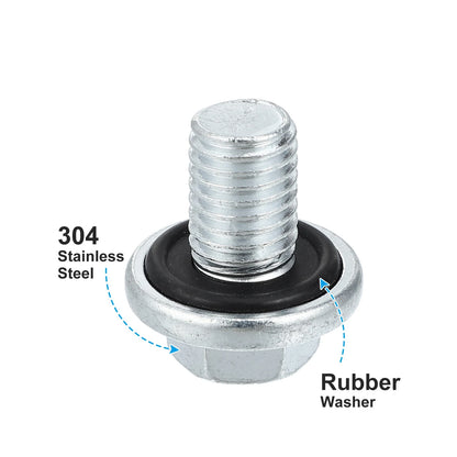 M12x1.75 Engine Oil Drain Plug Screw for Chevrolet Silverado 1500 (2014–2023)