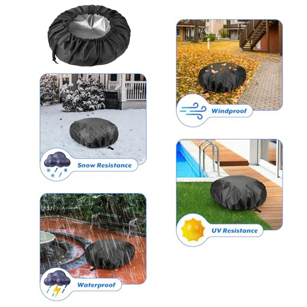 Waterproof Lawn Mower Cover with Stretch Drawstring (113 cm x 100 cm)