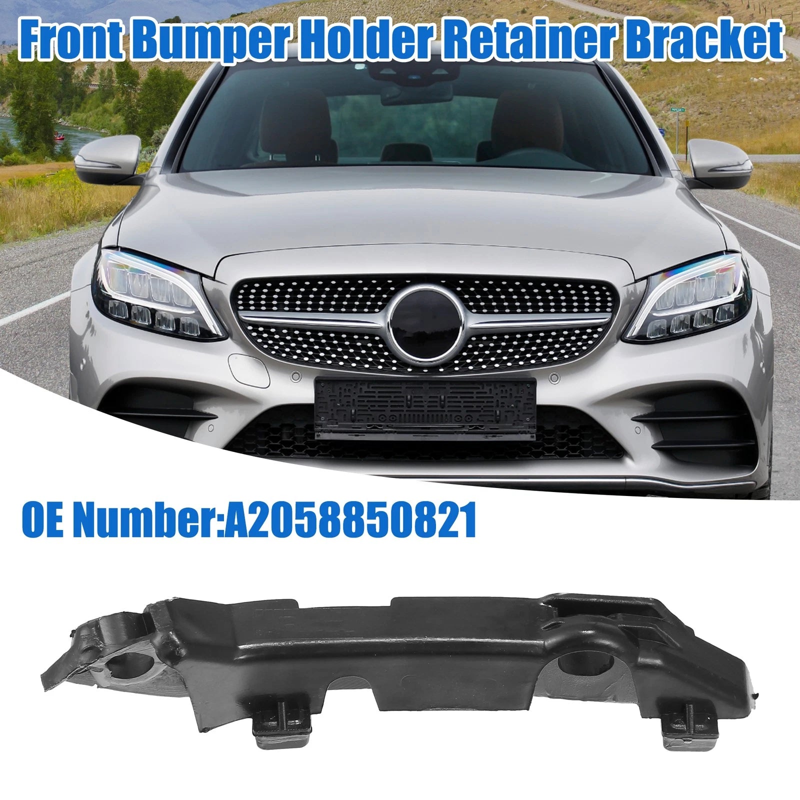 Front Left Upper Bumper Cover Inner Support Bracket for Mercedes C43 AMG (2017–2021)