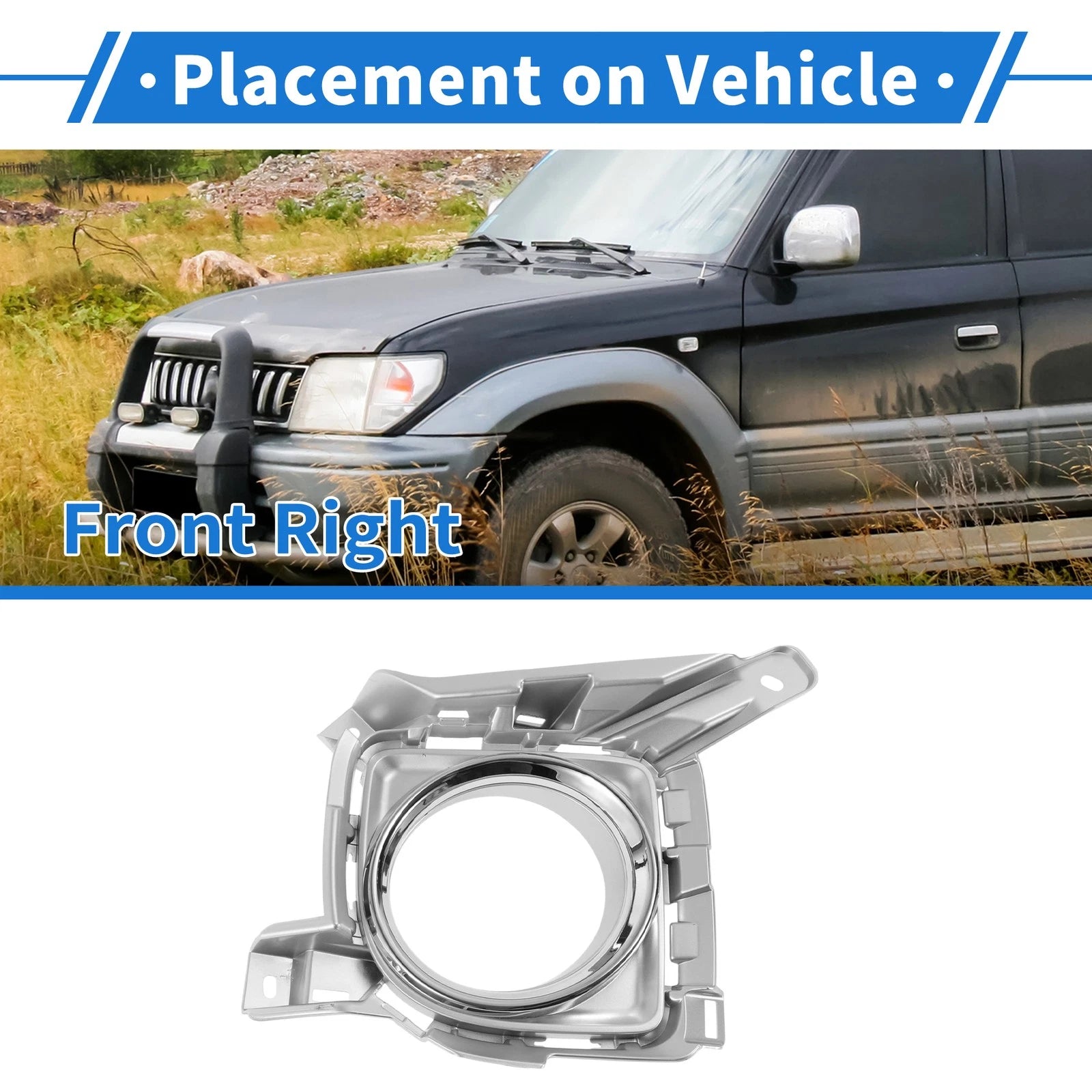 Front Right Fog Light Grill Replacement for Toyota Land Cruiser (2012–2015)