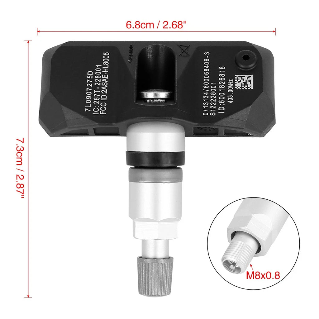 TPMS Tire Pressure Sensor 433MHz Replacement for Volkswagen Touareg (2004–2007)