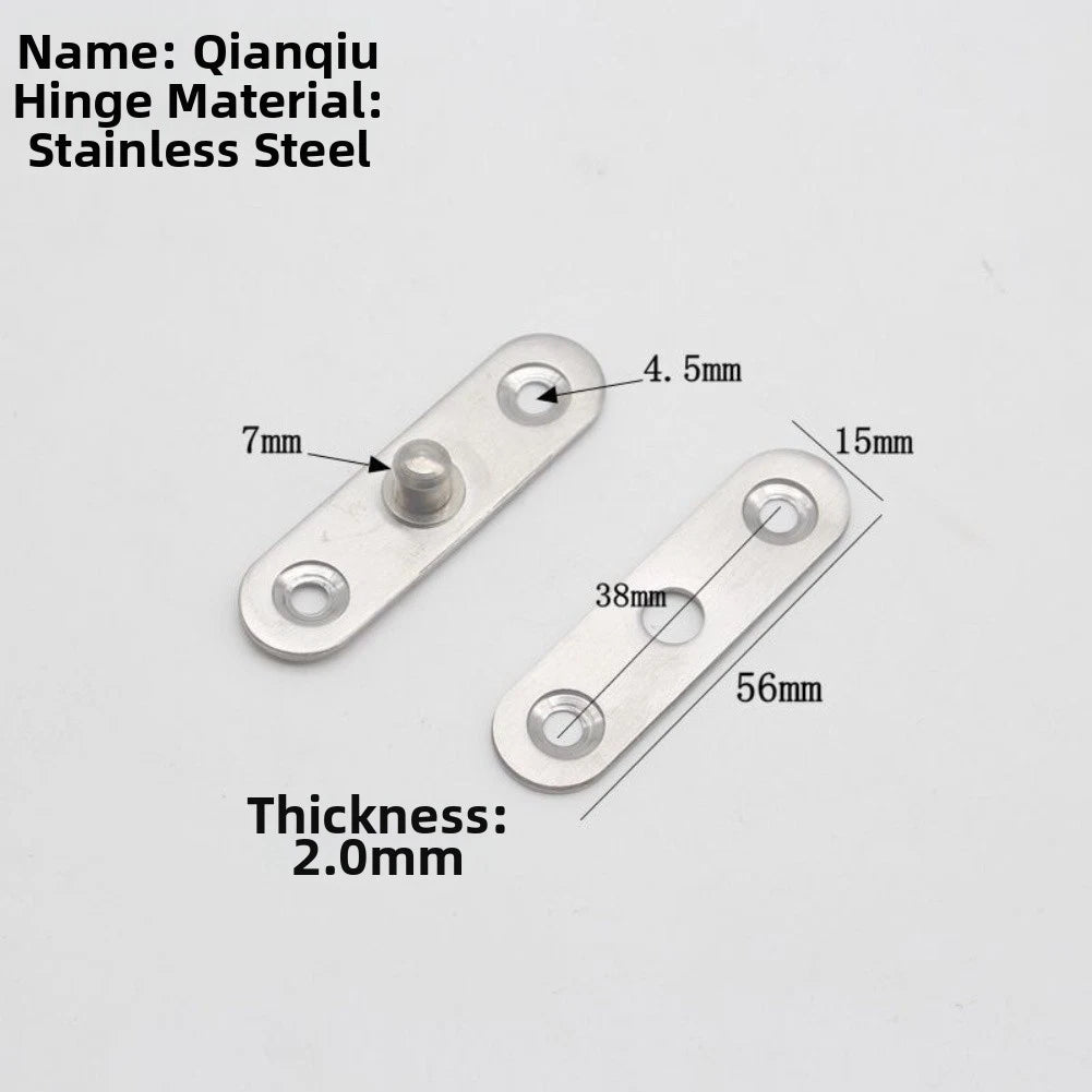 Foldable Stainless Steel Hinge for Flip Window Cabinets (6x1.2x0.2cm)