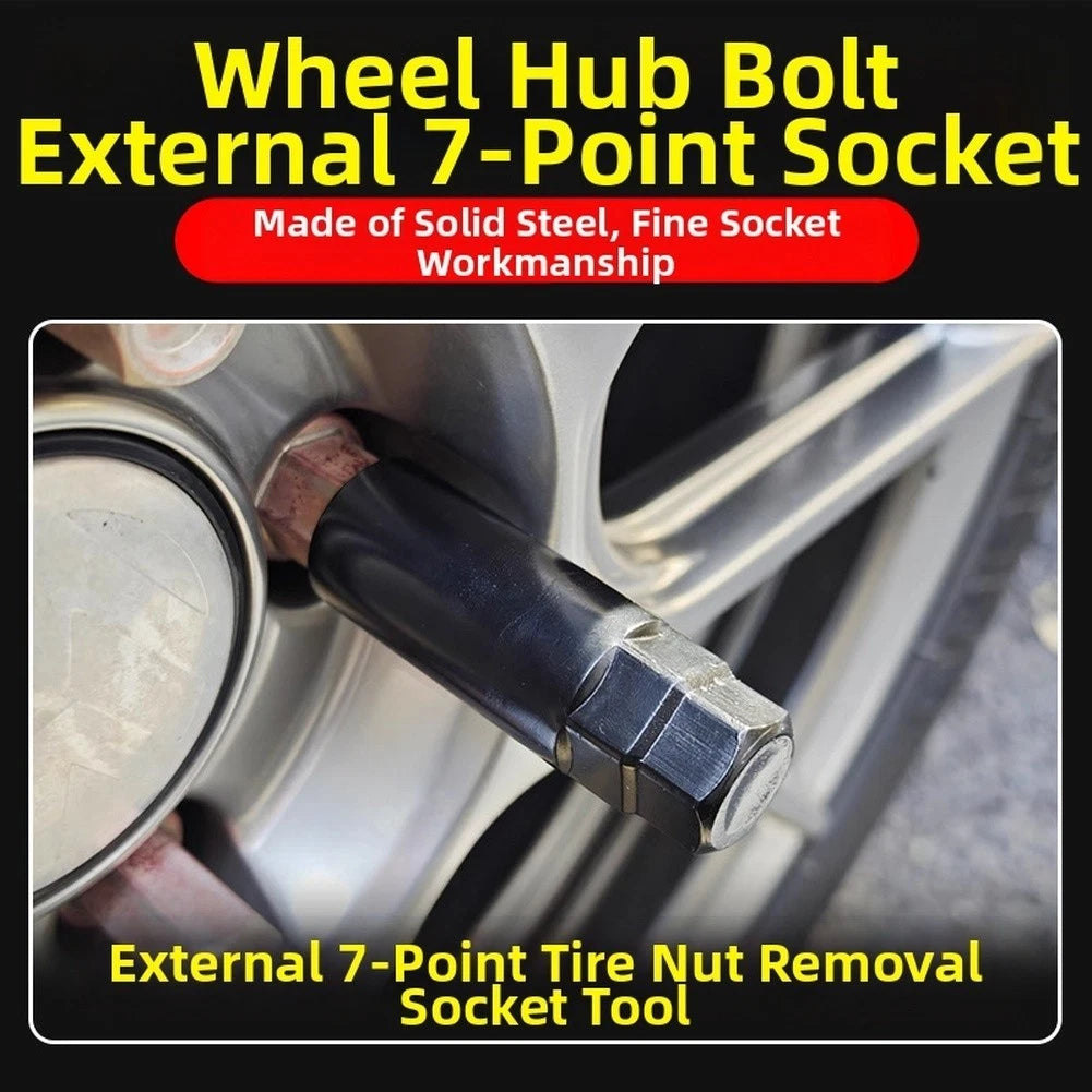7-Point Star Socket 16mm Lug Nut Removal Tool for Automotive Wheels