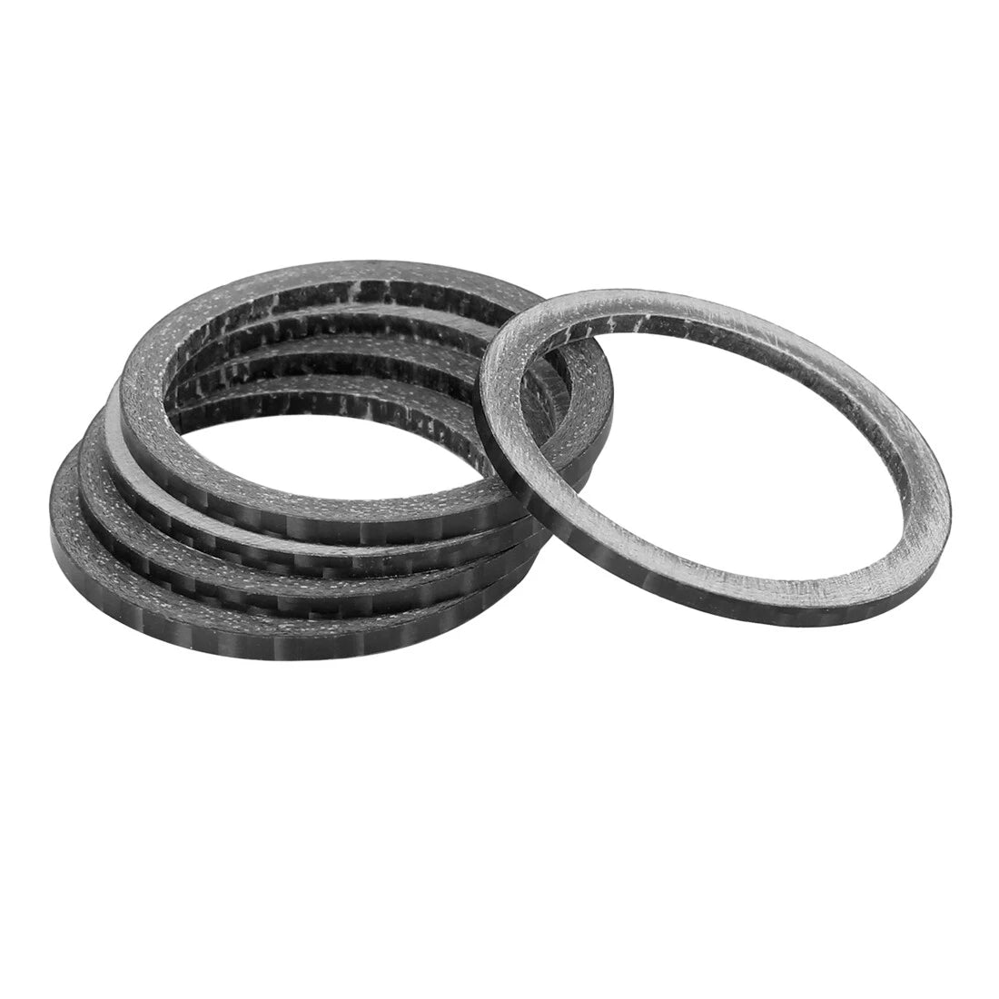 1 1/8 Headset Spacer Set Matte Black 2mm for Bikes Bicycle (1 1/8)
