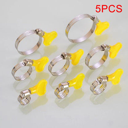 5 Pcs Stainless Steel Butterfly Hose Clamp for Homebrew Applications