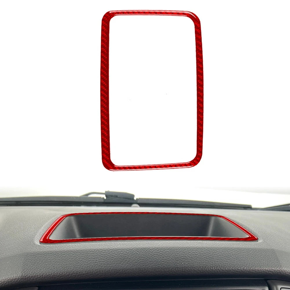 Carbon Fiber Dashboard Storage Box Cover Trim For Ford Ranger 2019-2022