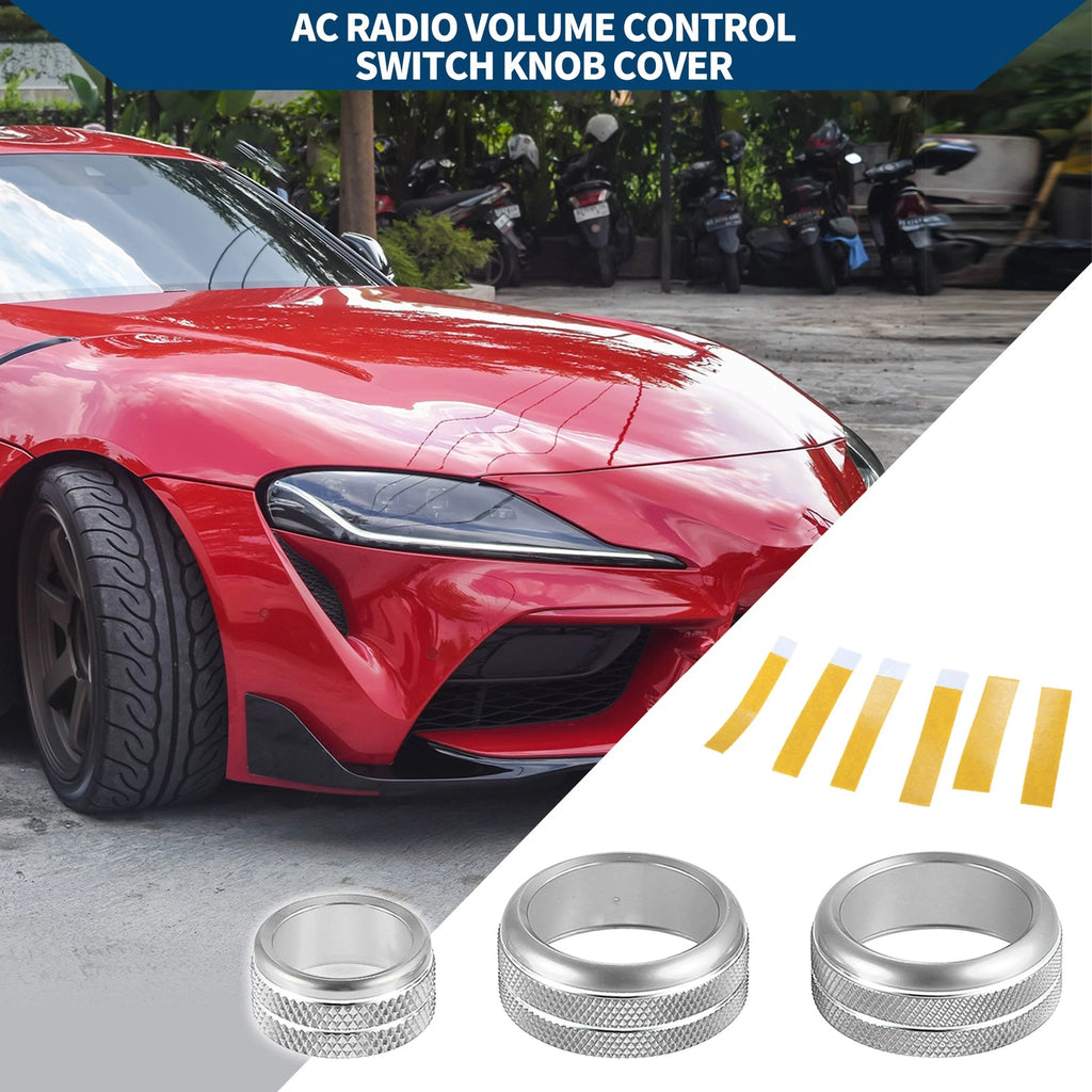 AC Radio Switch Knob Cover Ring Replacement for Toyota Supra (2018–2022)