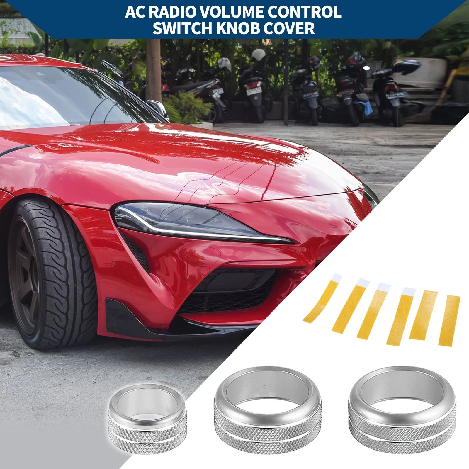 AC Radio Switch Knob Cover Ring Replacement for Toyota Supra (2018–2022)