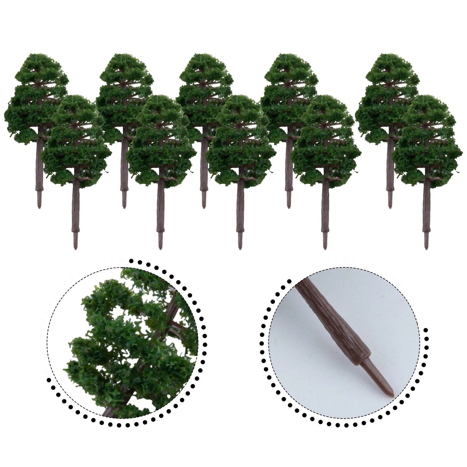 20Pcs Model Trees for Scenery Street Railway Layout (Scale)