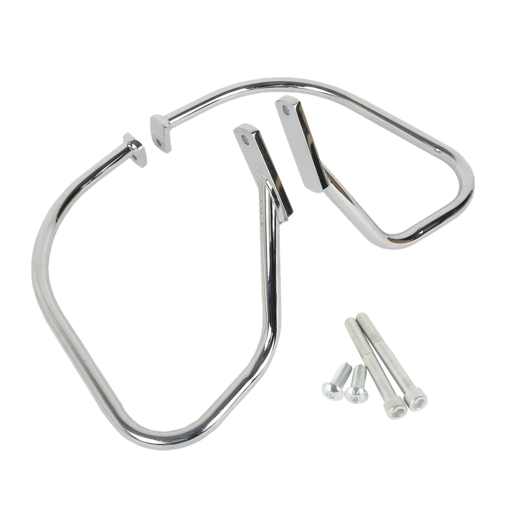 Saddlebag Guard Bar for Harley Softail Heritage Springer (1997–1999) Black/Chrome