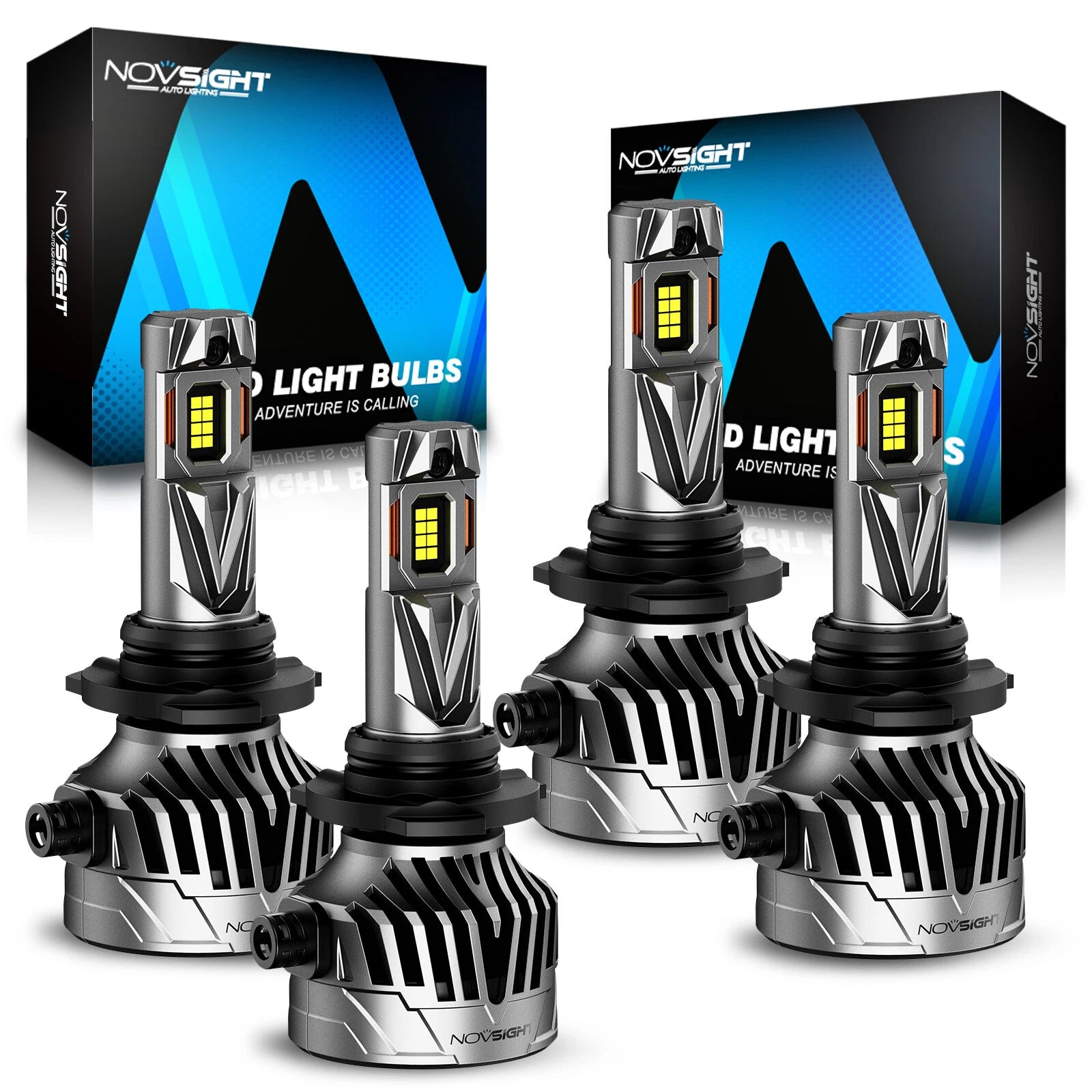 2X 9005/HB3 + 9006/HB4 LED Headlight Bulbs for