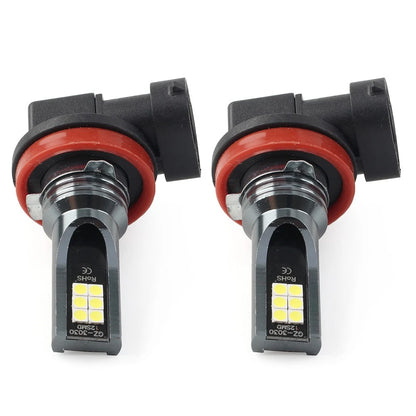 PairH11 LED Lamp Super Bright Bulbs White Light Lamp Fit Car