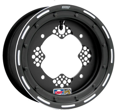 2X DWT ROK'N LOK Front Black Beadlock Rim Wheel 10" 10x5 4/144 for KFX 450R (2008–2013)