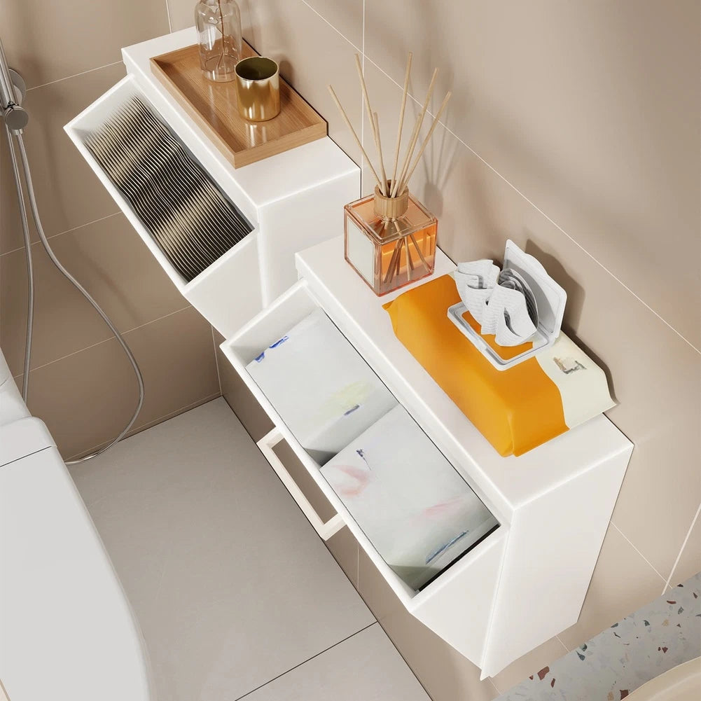 Waterproof Iron Tissue Holder for Wall Mounted Bathroom Storage