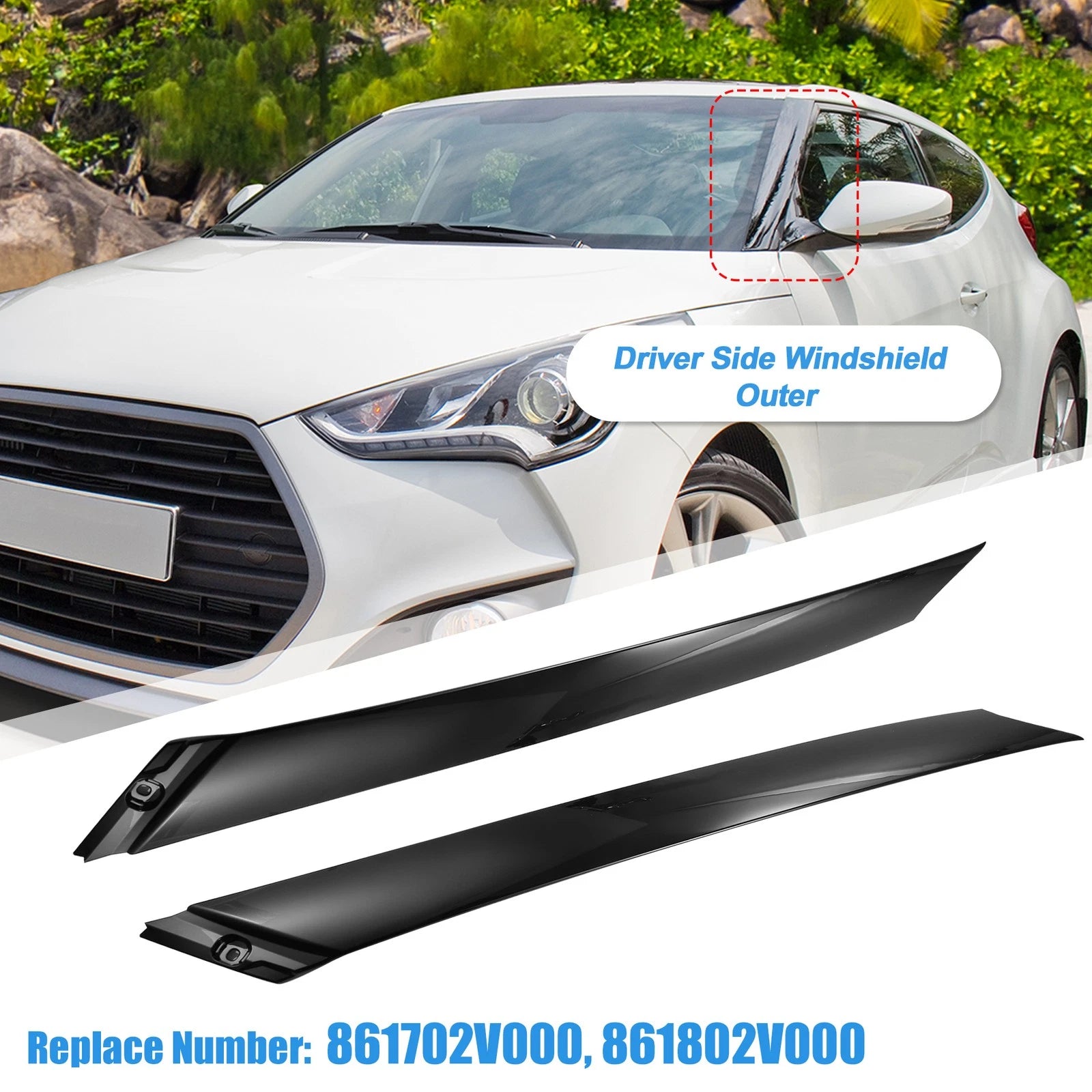 Windshield A Pillar Trim Replacement for Hyundai Veloster 2012–2017 Left Right