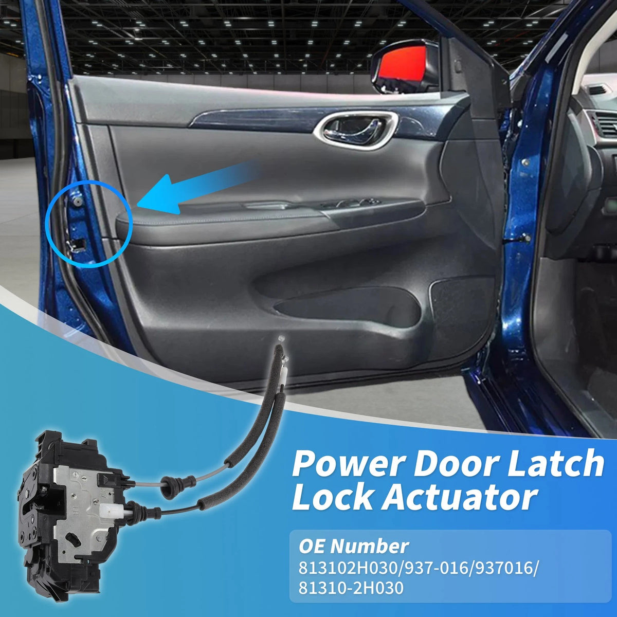 Front Left Power Door Lock Actuator 813102H030 for Hyundai Elantra (2007–2010)