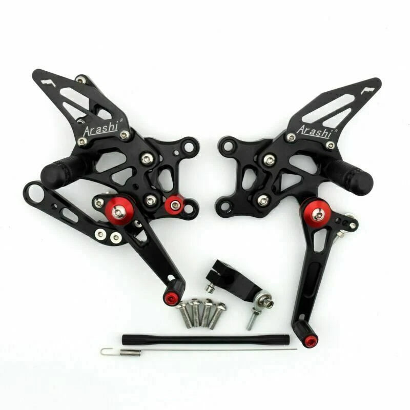 Aluminum Rearsets Footpegs Pedals for Aprilia RSV4 1000 (2009–2012) Black T9