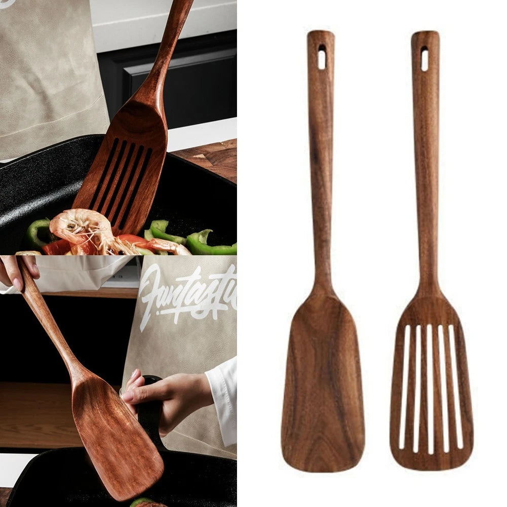 Wooden Cooking Spatula for Kitchen Tool (33 cm)