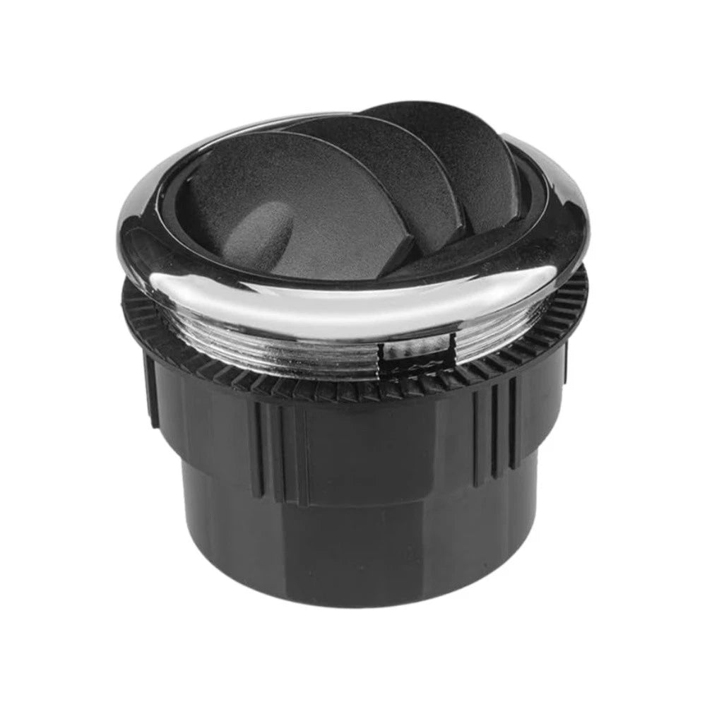 Black Plastic Vent Deflector for Car Dashboard AC (87mm Overall Size)