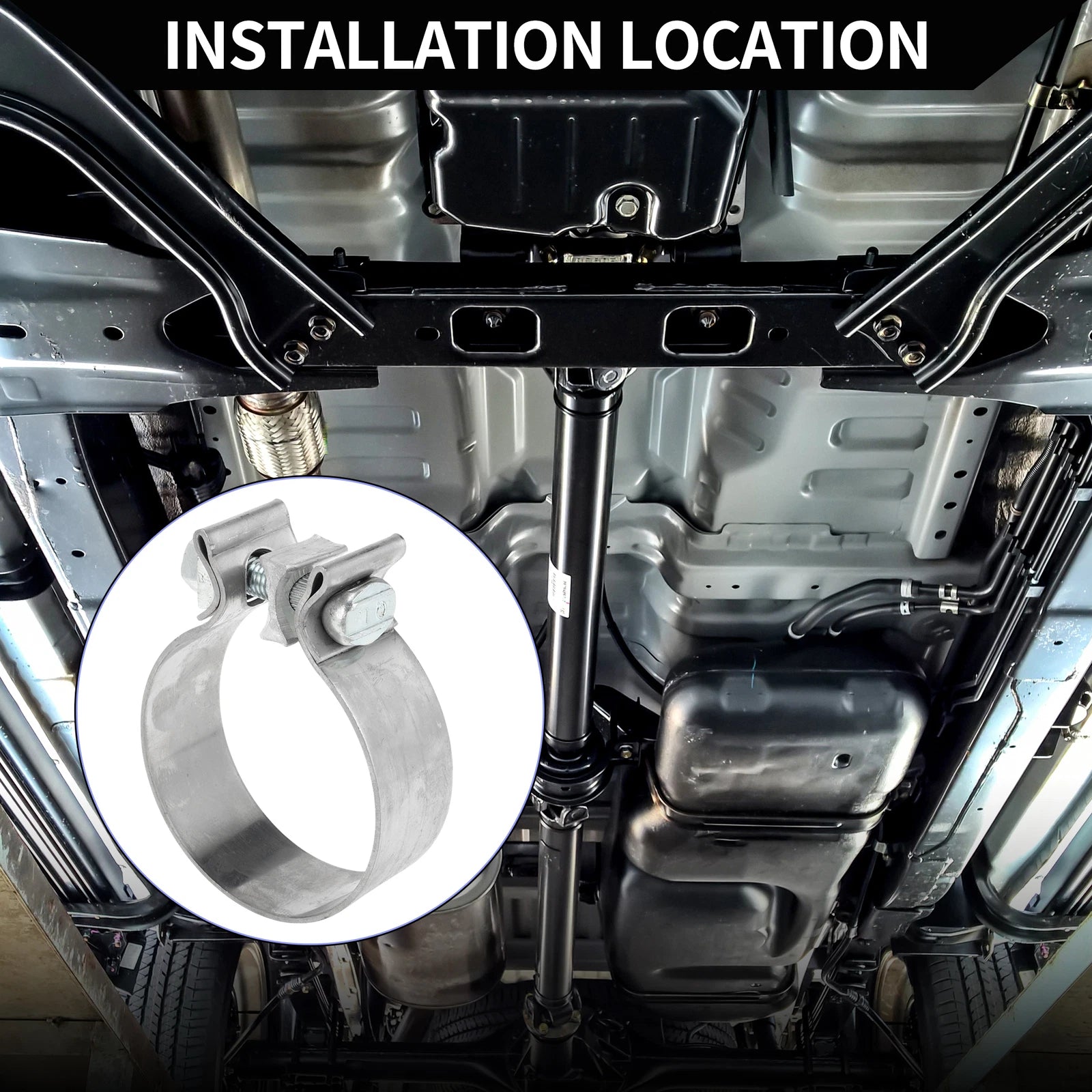 Exhaust Pipe Clamp for Car (2.87" 30mm)