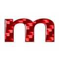 Lowercase Letter M Decal Sticker for Window Door Wall Emblem