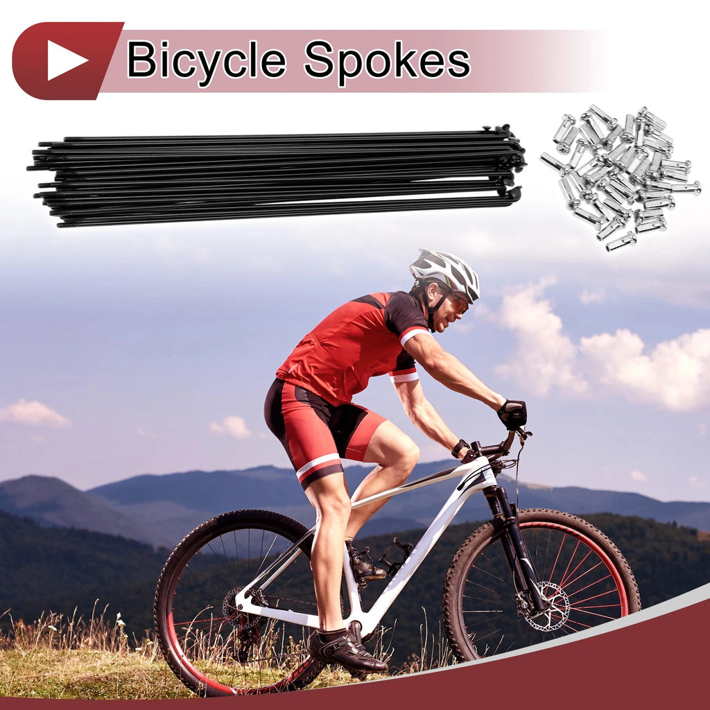 14G Bicycle Spokes Replacement 38 Set 193mm for Universal Bike Wheels (All Years)