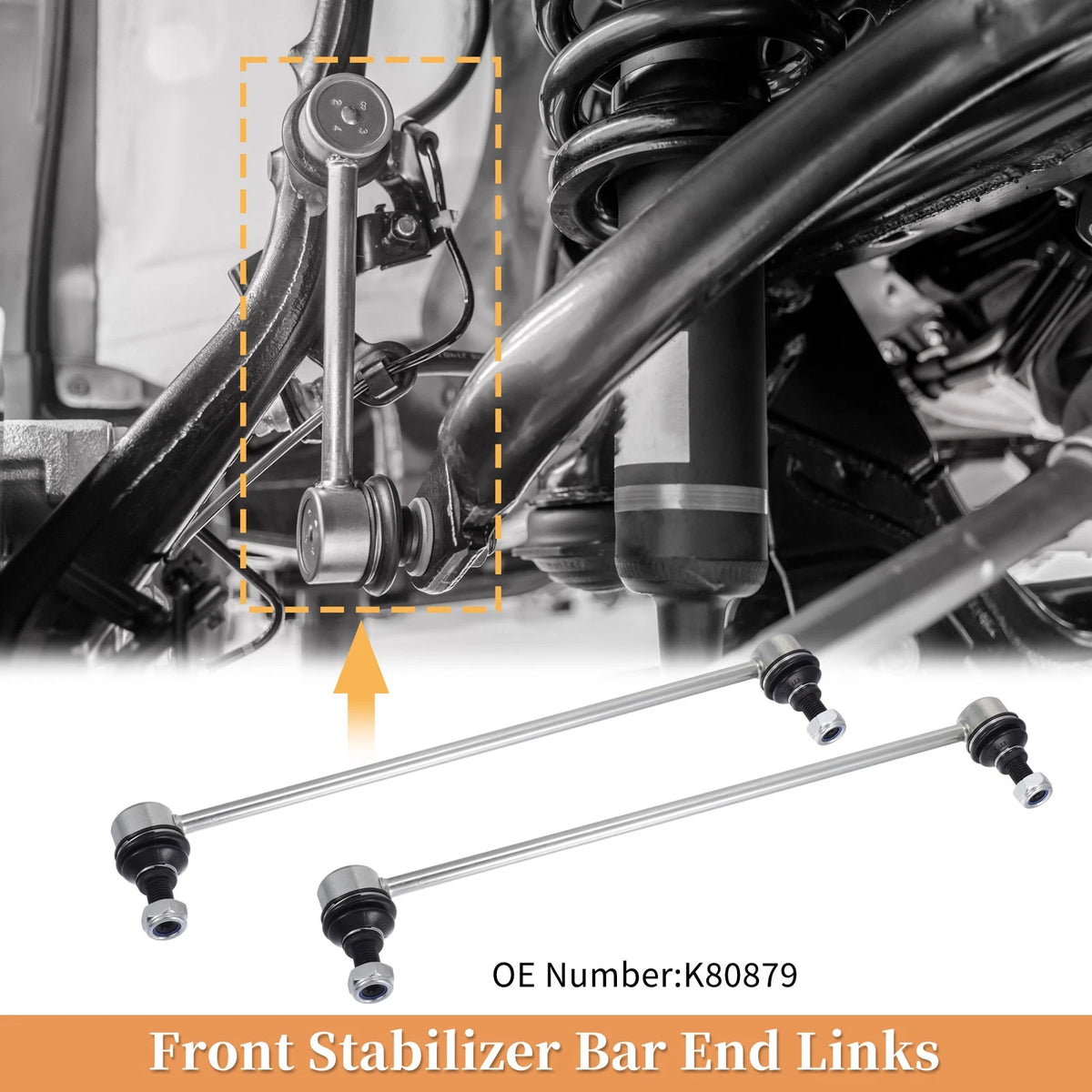 2pcs Front Stabilizer Sway Bar Link for Scion xD, Toyota Yaris (No.K80879)