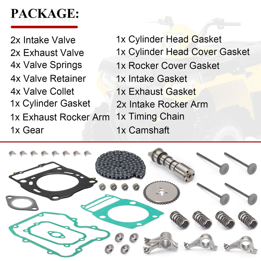 Camshaft Timing Chain Rocker Arm Valve Kit for Polaris Big Boss 500 6x6 (1998–2002)