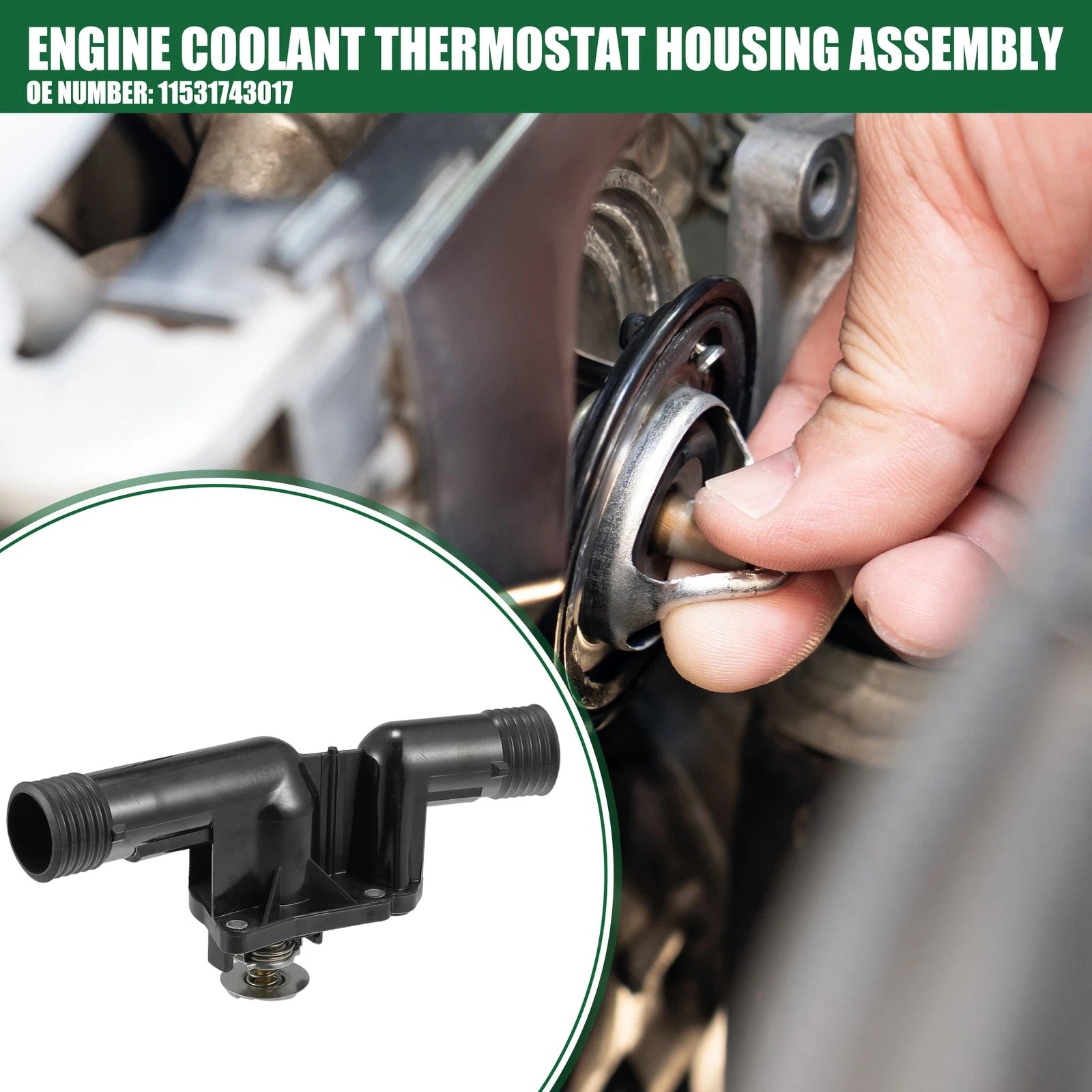 Engine Coolant Thermostat Housing Assembly for BMW 318i (1996–1999)