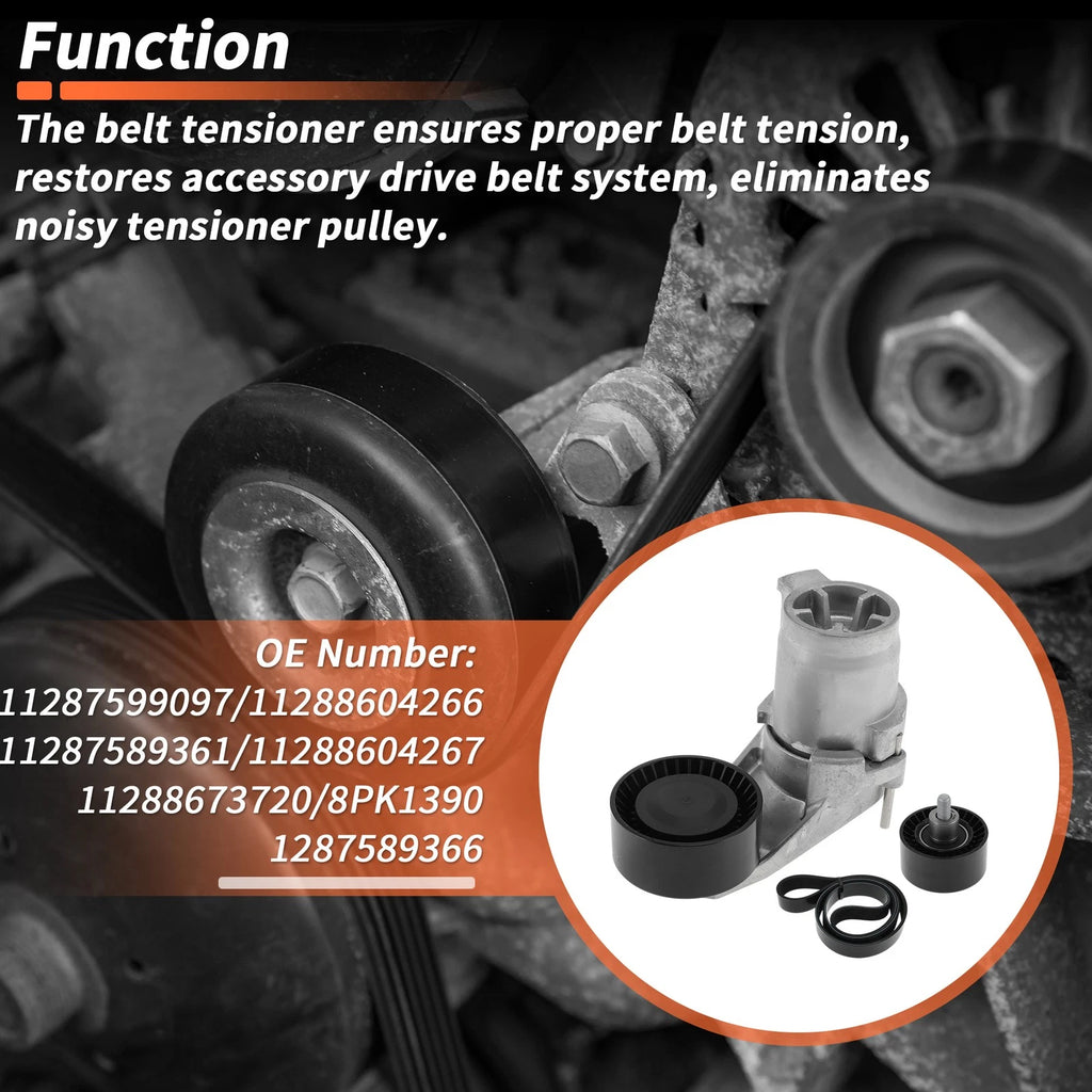 Drive Belt Tensioner Kit Replacement for BMW 535i (2011–2016)