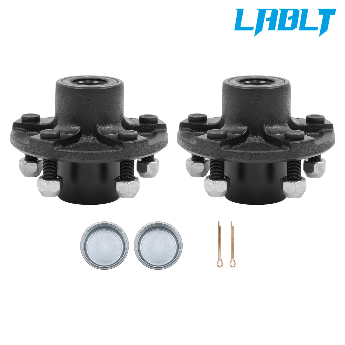 2PK Trailer Hub Kit 5 Bolt 4.5" for 2000lb Axle 4 Lug Trailer (2000–2023)