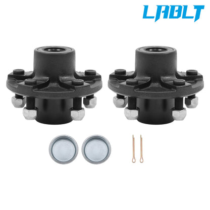 2PK Trailer Hub Kit 5 Bolt 4.5" for 2000lb Axle 4 Lug Trailer (2000–2023)