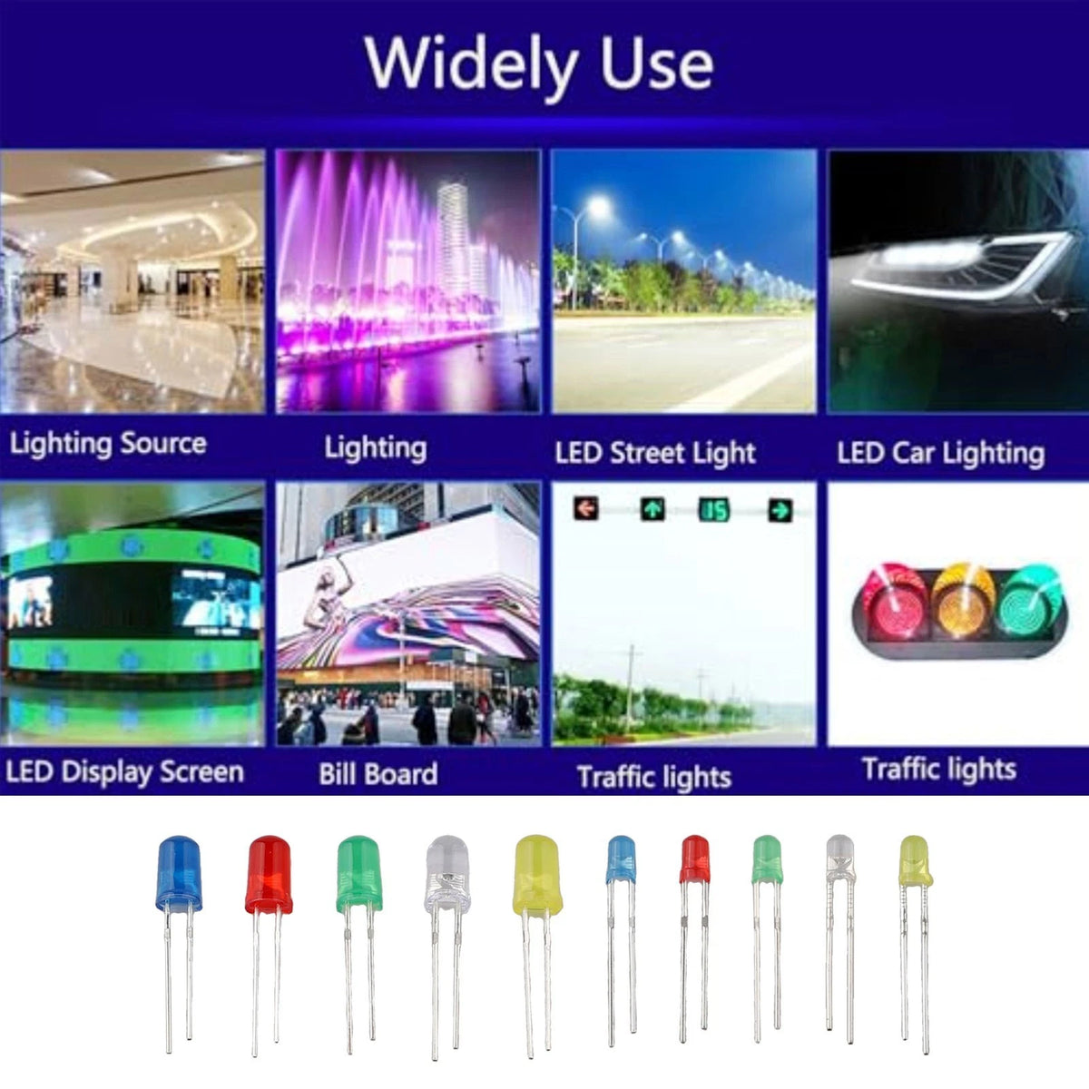 300 Pcs LED Kit for Christmas Lights (3mm/5mm) Energy-saving Long Lifespan