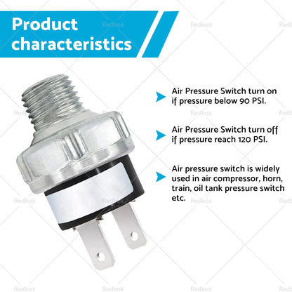 1/4 NPT Air Compressor Pressure Switch Off Valve 90-120PSI for Tank