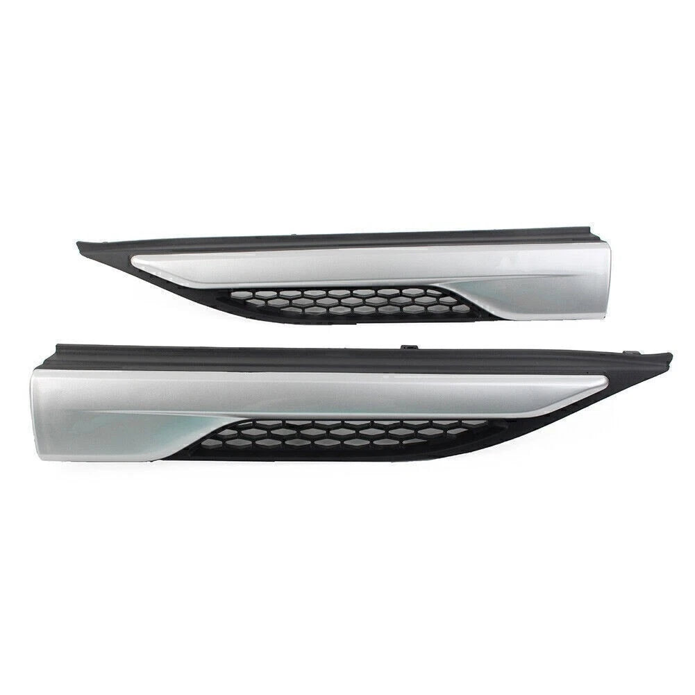 2X Front Fender Side Upper Grill for Land Rover Range Rover Evoque (2012–2019) Silver