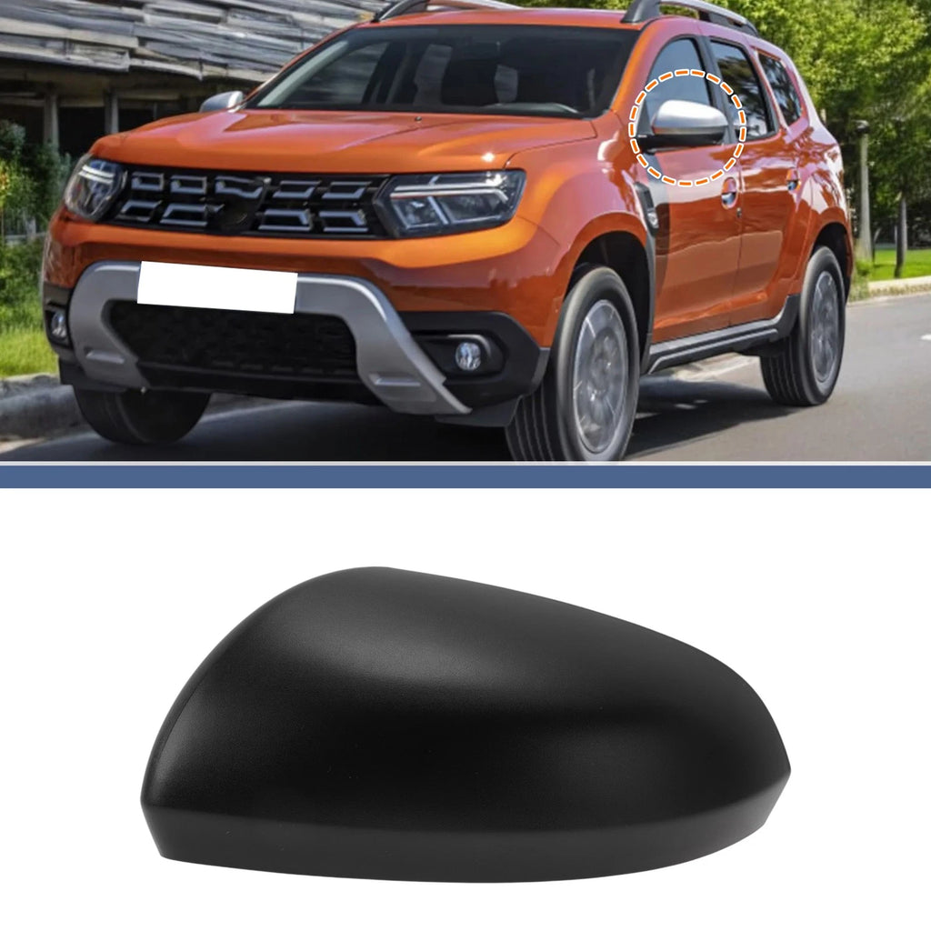Left Side Mirror Cover Cap for Dacia Duster (2017–2021) - Black