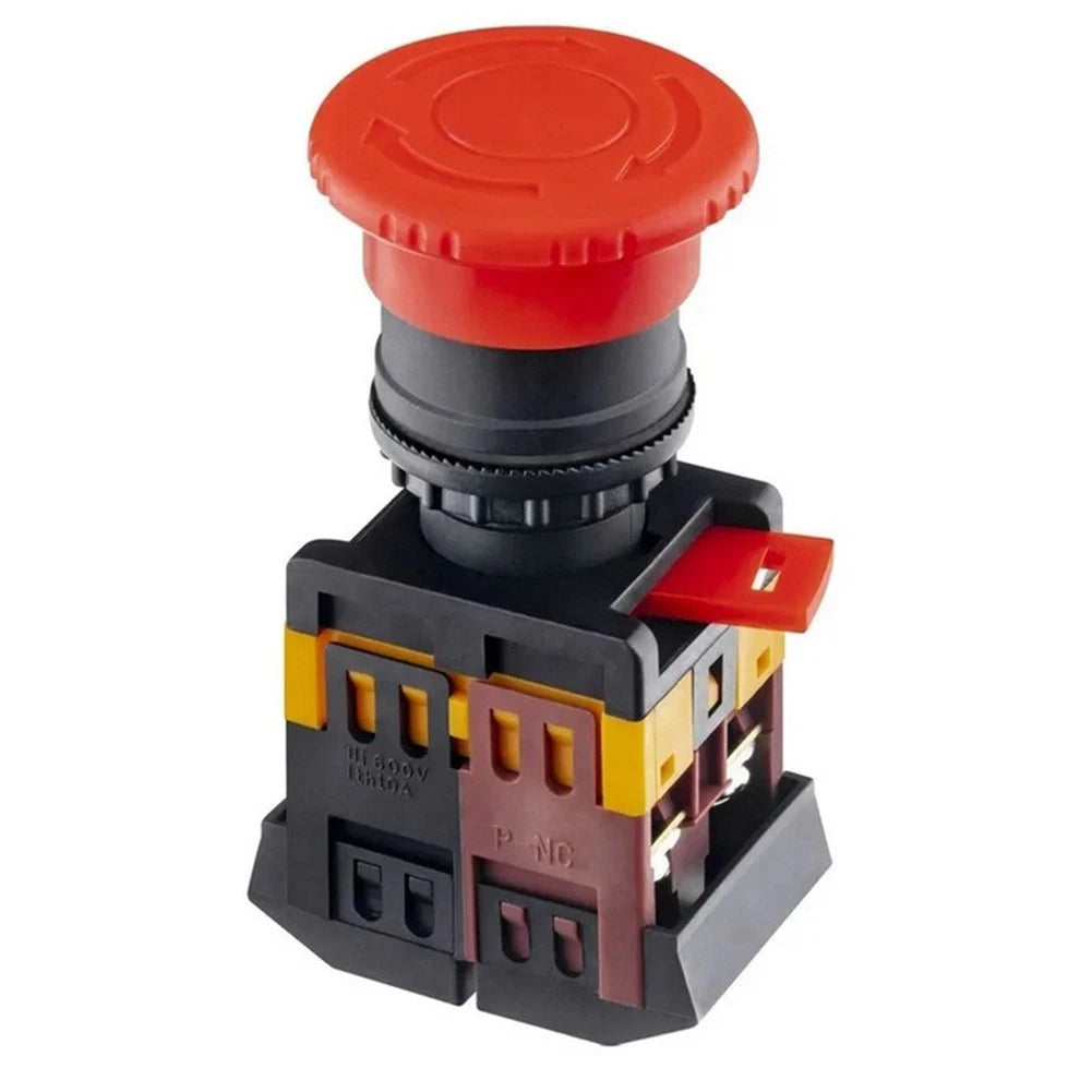 22mm Red Mushroom Push Button Switch 1NO 1NC 10A for Control Panel