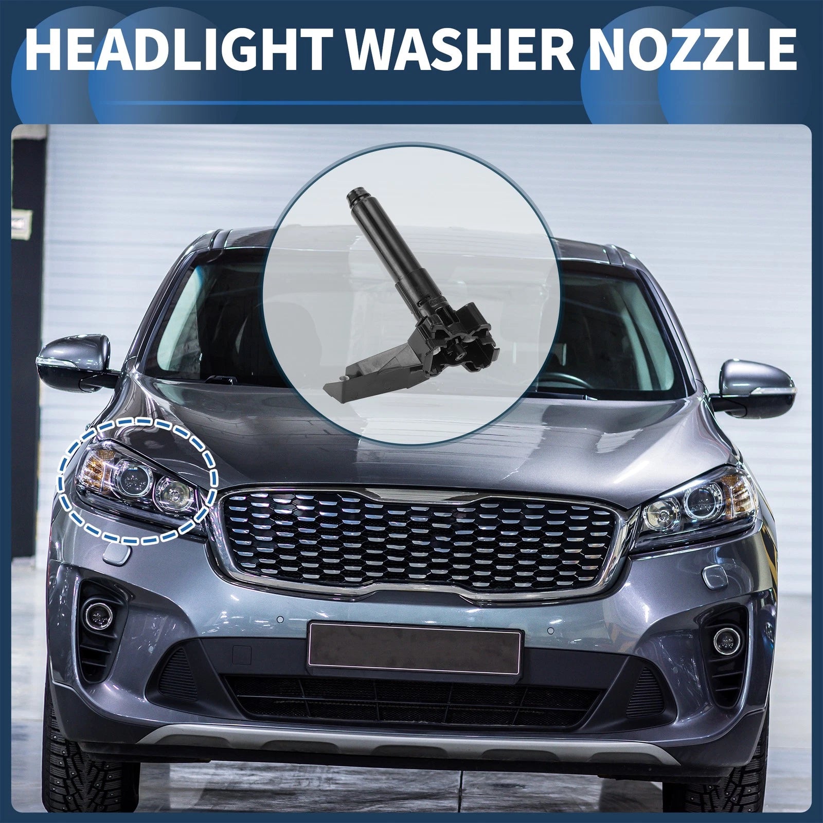 Front Passenger Headlight Washer Nozzle Replacement for Mitsubishi Outlander (2013–2021)