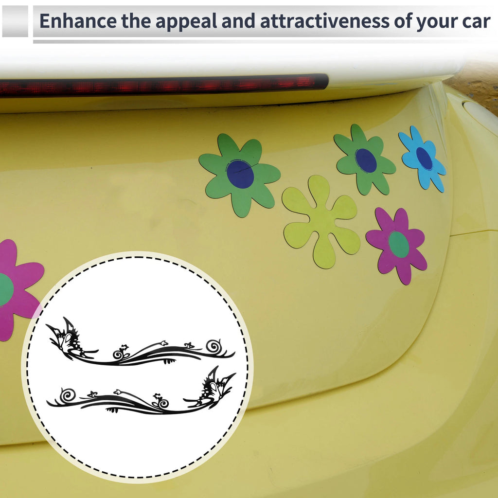 Reflective Bumper Decal for - Black Butterfly Pattern